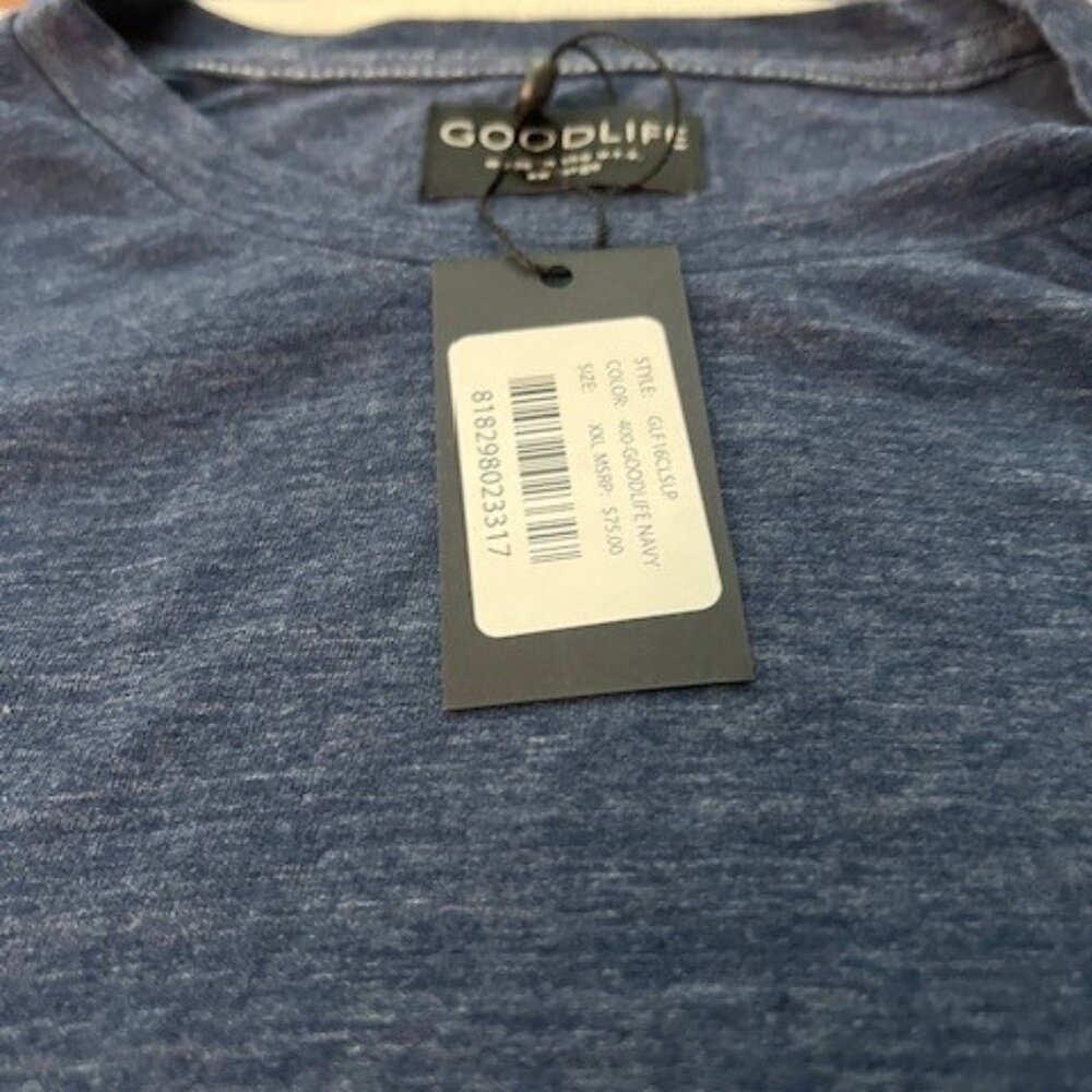 NWT Goodlife Men's Scallop Long Sleeve T-Shirt - Picture 2 of 2